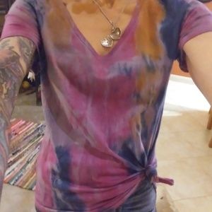 Multi-colored tie-dyed  t-shirt NWOT